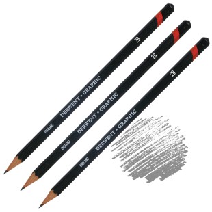 Комплект графитных карандашей Derwent "Graphic" 2B (3 штуки)