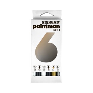Набор пигментных маркеров Sketchmarker "Paintman set 1", 6 цветов