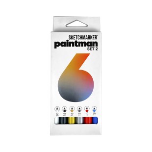 Набор пигментных маркеров Sketchmarker "Paintman set 2", 6 цветов