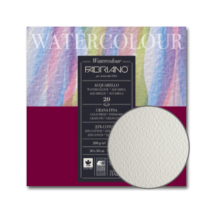 Склейка для акварели Fabriano "Watercolour" 30x30см, 20л, 200гр/м² (Cold pressed)