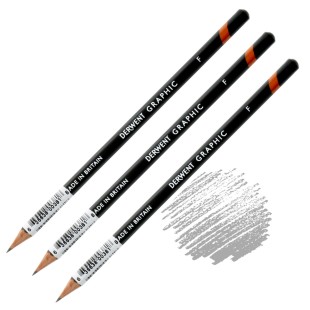 Комплект графитных карандашей Derwent "Graphic" F (3 штуки)