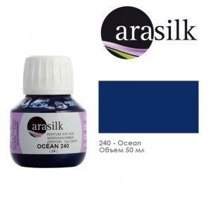 Краска для росписи шелка HDupont "Arasilk" 50 мл, №240 Океан