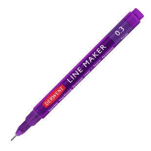 Ручка капиллярная линер Derwent "Graphik" 0.3 фиолетовый