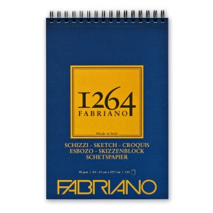 Альбом для графики на спирали Fabriano "1264 Sketch" 21х29,7см, 120л, 90гр/м² (19100637)