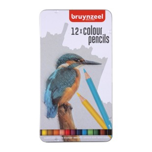 Набор цветных карандашей Bruynzeel "Птицы" 12 цветов в металлической коробке,