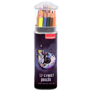 Набор цветных карандашей "Bruynzeel" 18 штук в трехгранном металическом пенале