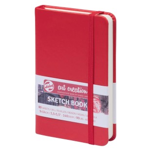 Блокнот для зарисовок Art Creation "Red" 9х14см, 80л, 140гр/м² (твердая обложка)