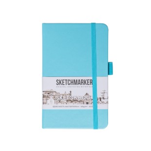 Блокнот для зарисовок Sketchmarker 9x14см, 140г/м2, 80л, твердая обложка Небесно-голубой