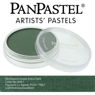 Пастель сухая "PanPastel" 640.1 Permanent Green Extra Dark (Зеленый темный экстра) PP26401