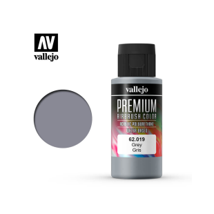 Краска для аэрографии Vallejo "Premium" цвет 62.019 (Grey), 60 мл