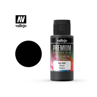 Краска для аэрографии Vallejo "Premium" цвет 62.020 (Black), 60 мл