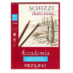 Альбом для графики Fabriano "Accademia" 29,7x42см, 50л, 120гр/м², мелкозернистая (44122942)