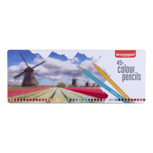 Набор цветных карандашей Bruynzeel "Голландия" 45 цветов в металлической коробке
