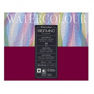 Склейка для акварели Fabriano "Watercolour" 24x32см, 20л, 200гр/м² (Cold pressed)