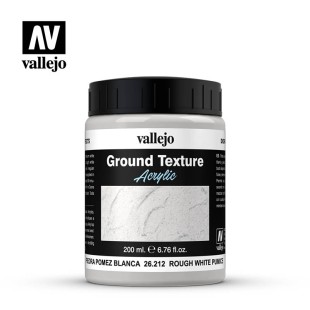 Акриловая паста Vallejo "Ground Texture" 26.212 Rough White Pumice, 200 мл