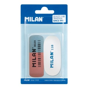 Набор каучуковых ластиков "Milan" 2 штуки (8020/118)