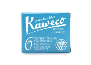 Картридж для перьевой ручки "KAWECO" небесно-голубой, 6 штук