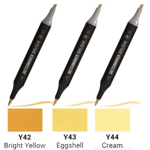 Комплект двусторонних маркеров Sketchmarker "Brush" №4 (Y42, Y43, Y44)