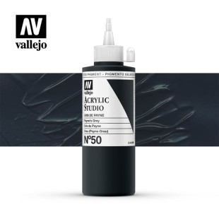 Акриловая краска Vallejo "Studio" #50 Payne’s Grey (Серый Пейна), 200мл
