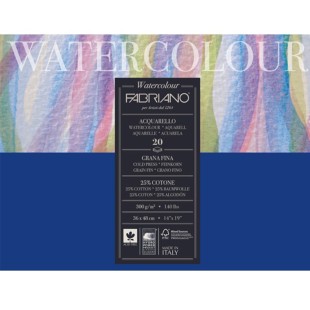 Склейка для акварели Fabriano "Watercolour" 36x48см, 20л, 300гр/м² (Cold pressed)