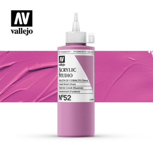 Акриловая краска Vallejo "Studio" #52 Cobalt Violet (Кобальт фиолетовый), 200мл