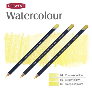 Комплект карандашей акварельных Derwent "Watercolour" Желтые оттенки (№04, 05, 06)
