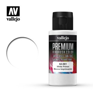 Акрилово-полиуретановый грунт Vallejo "Premium" 62.061 (White Primer), 60мл